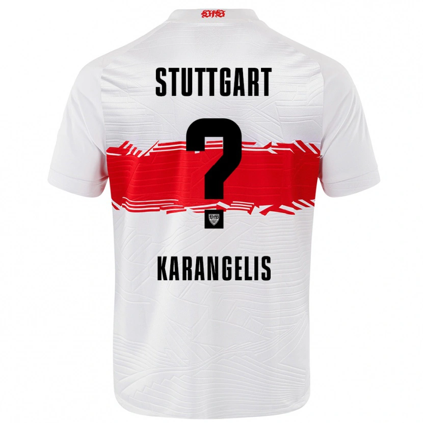 Danxen Barn Konstantinos Karangelis #0 Vit Röd Hemmatröja Matchtröjor 2025/26 Tröjor T-Tröja