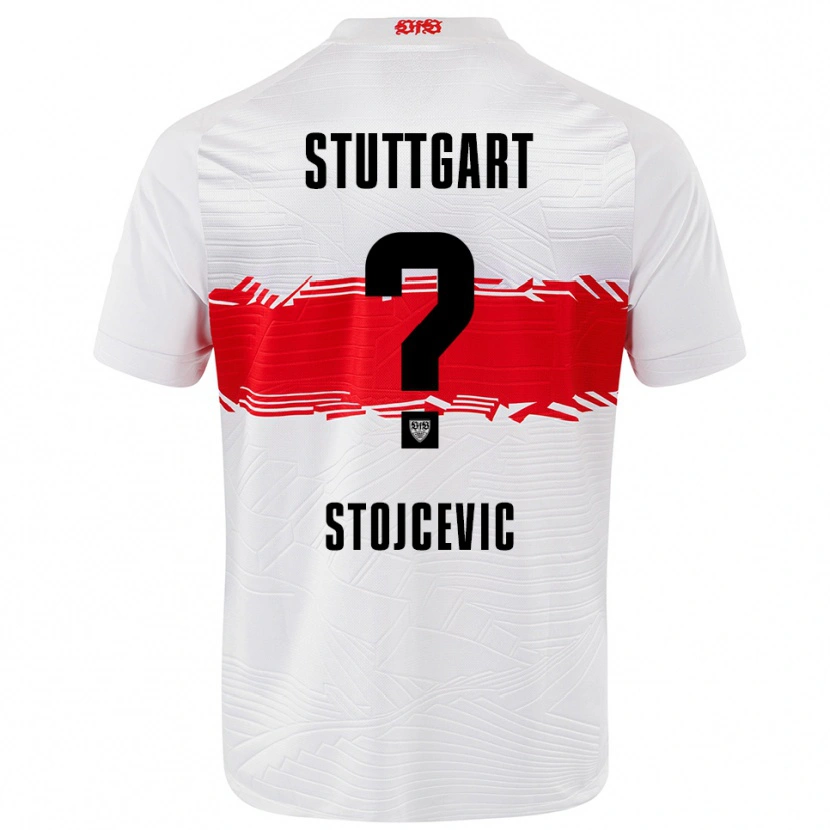 Danxen Barn Martin Stojcevic #0 Vit Röd Hemmatröja Matchtröjor 2025/26 Tröjor T-Tröja