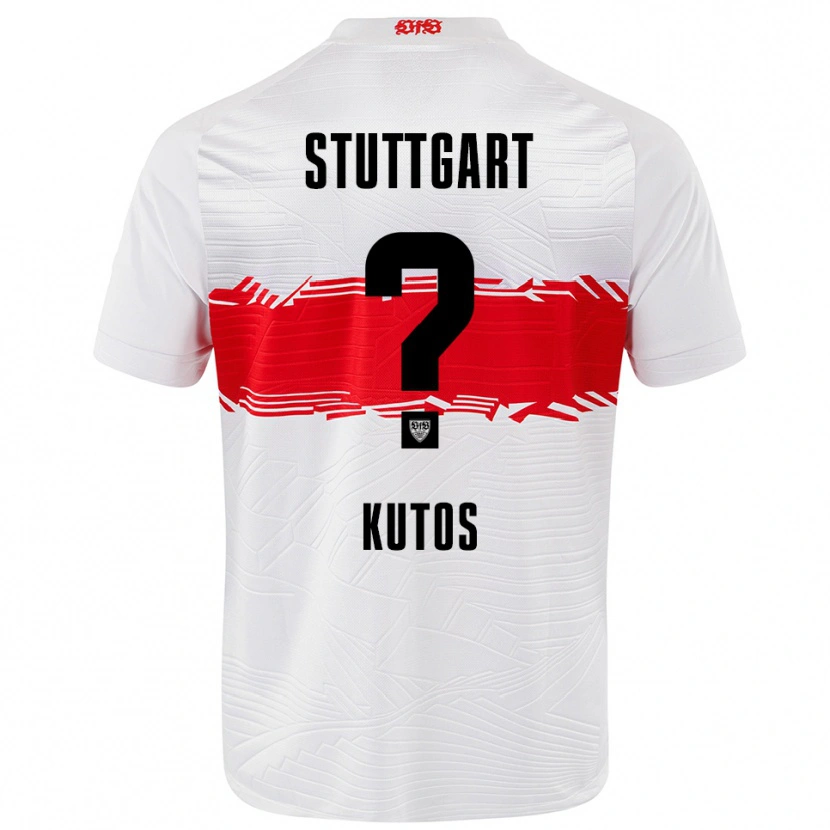 Danxen Barn Nino Kutos #0 Vit Röd Hemmatröja Matchtröjor 2025/26 Tröjor T-Tröja