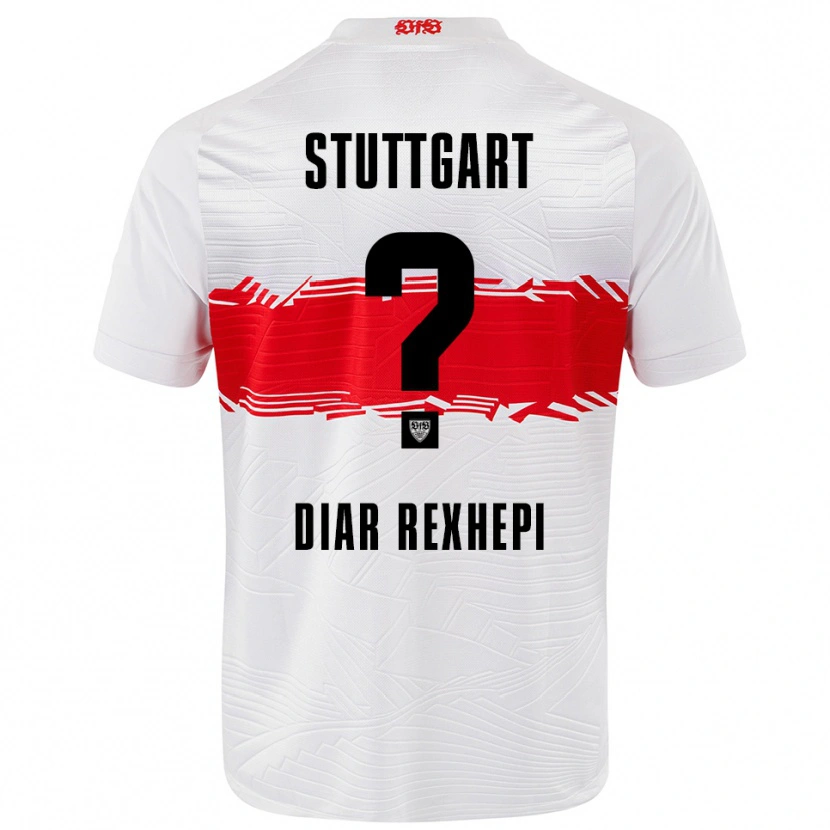 Danxen Barn Diar Rexhepi #0 Vit Röd Hemmatröja Matchtröjor 2025/26 Tröjor T-Tröja