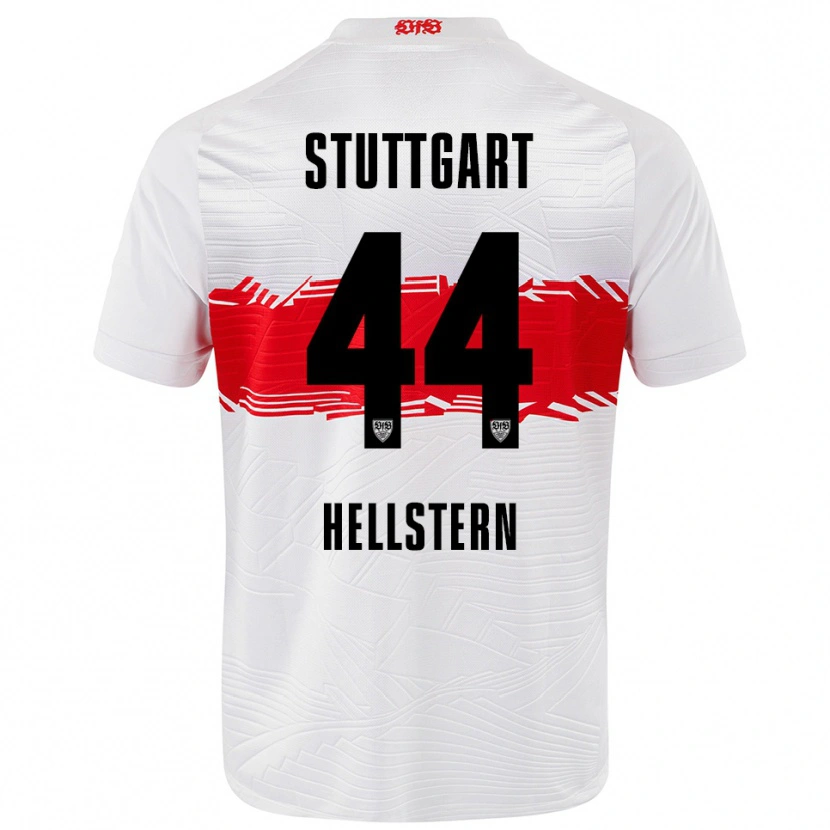 Danxen Barn Florian Hellstern #44 Vit Röd Hemmatröja Matchtröjor 2025/26 Tröjor T-Tröja