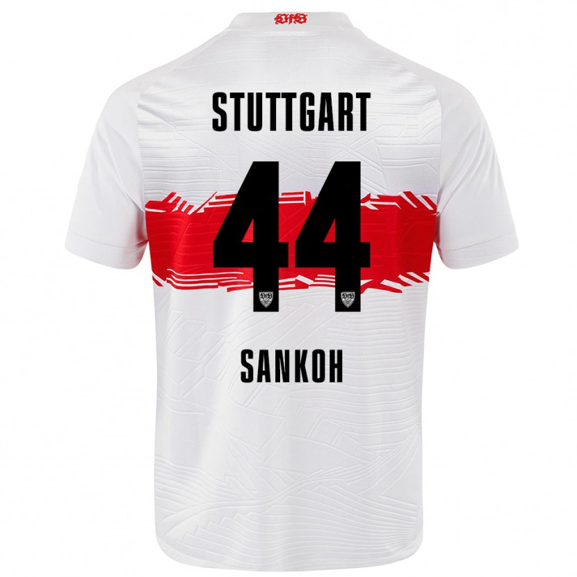 Danxen Barn Mohamed Sankoh #44 Vit Röd Hemmatröja Matchtröjor 2025/26 Tröjor T-Tröja