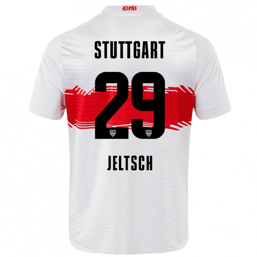 Danxen Barn Finn Jeltsch #29 Vit Röd Hemmatröja Matchtröjor 2025/26 Tröjor T-Tröja