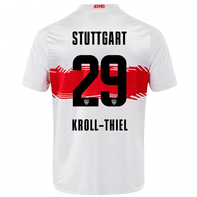 Danxen Barn Colin Kroll-Thiel #29 Vit Röd Hemmatröja Matchtröjor 2025/26 Tröjor T-Tröja