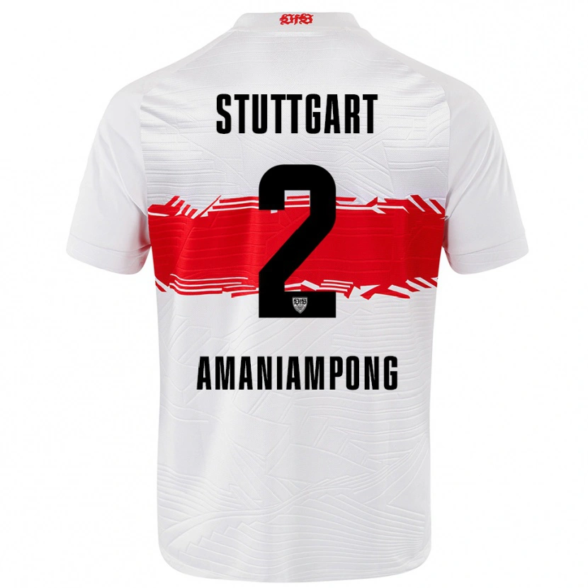 Danxen Barn Kaden Amaniampong #2 Vit Röd Hemmatröja Matchtröjor 2025/26 Tröjor T-Tröja