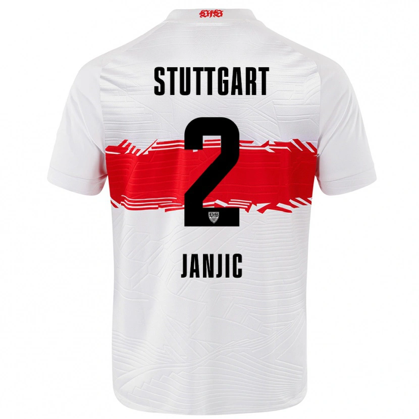 Danxen Barn Antonijo Janjic #2 Vit Röd Hemmatröja Matchtröjor 2025/26 Tröjor T-Tröja