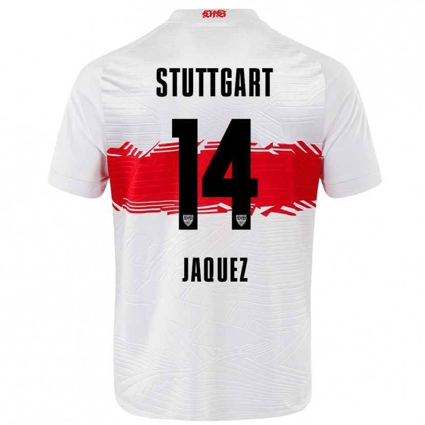 Danxen Barn Luca Jaquez #14 Vit Röd Hemmatröja Matchtröjor 2025/26 Tröjor T-Tröja