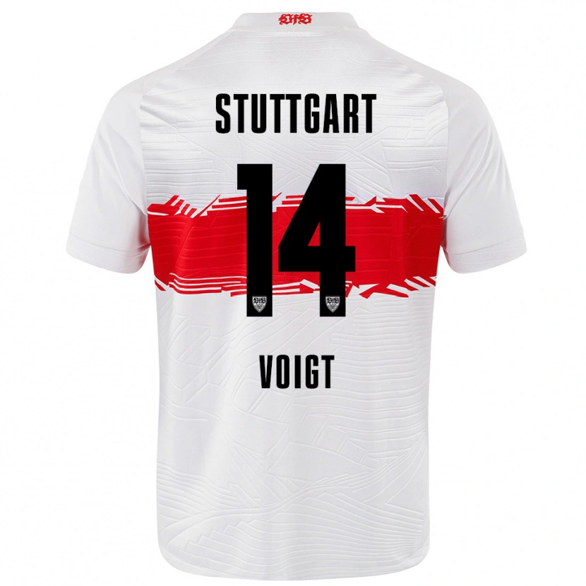 Danxen Barn Max Voigt #14 Vit Röd Hemmatröja Matchtröjor 2025/26 Tröjor T-Tröja