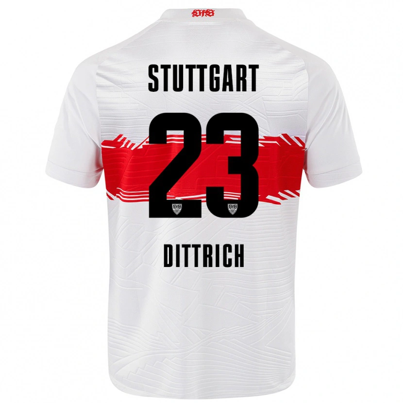 Danxen Barn Robin Dittrich #23 Vit Röd Hemmatröja Matchtröjor 2025/26 Tröjor T-Tröja