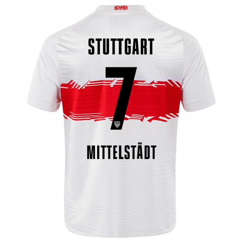 Danxen Barn Maximilian Mittelstädt #7 Vit Röd Hemmatröja Matchtröjor 2025/26 Tröjor T-Tröja