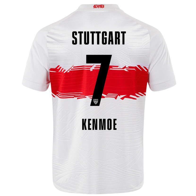 Danxen Barn Brayann Kenmoe #7 Vit Röd Hemmatröja Matchtröjor 2025/26 Tröjor T-Tröja