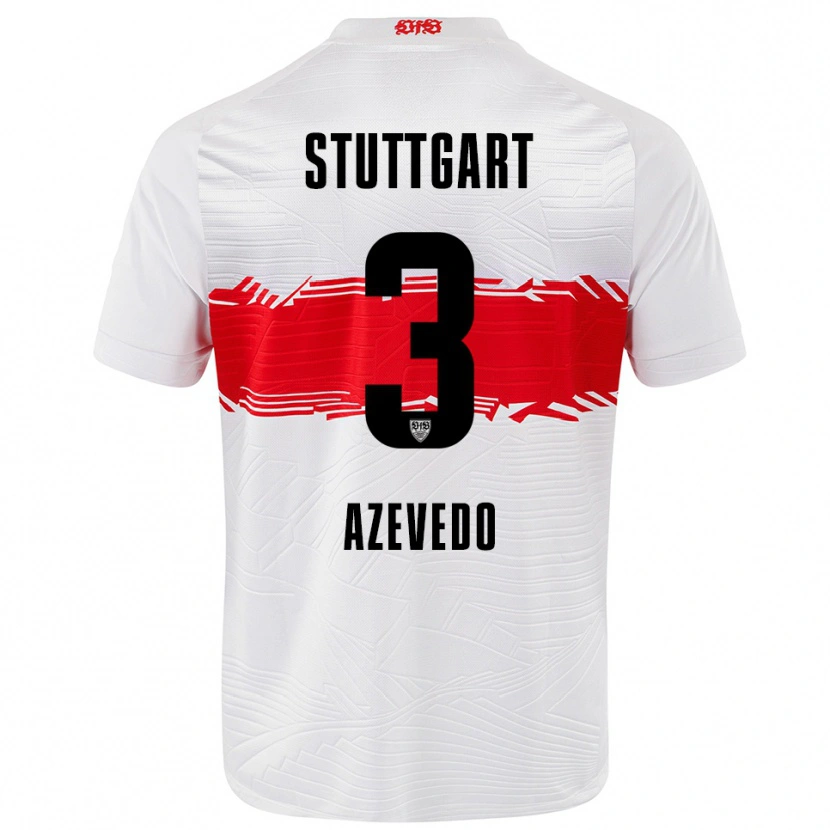 Danxen Barn Alexandre Azevedo #3 Vit Röd Hemmatröja Matchtröjor 2025/26 Tröjor T-Tröja