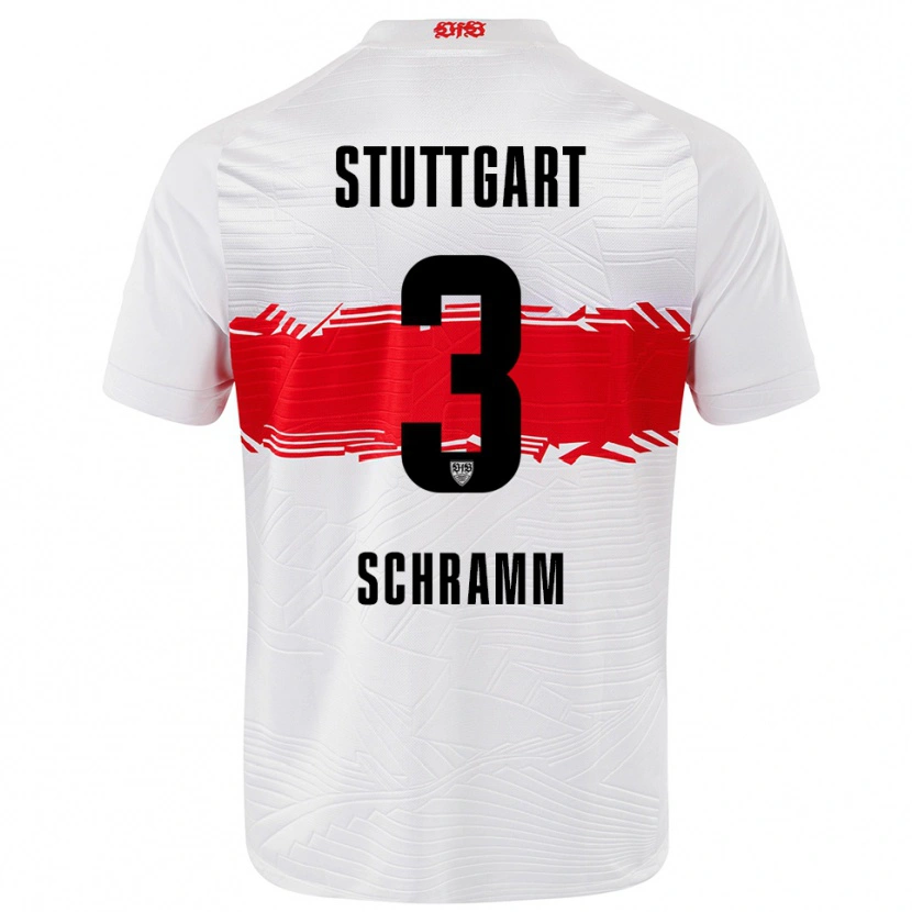 Danxen Barn Collin Schramm #3 Vit Röd Hemmatröja Matchtröjor 2025/26 Tröjor T-Tröja