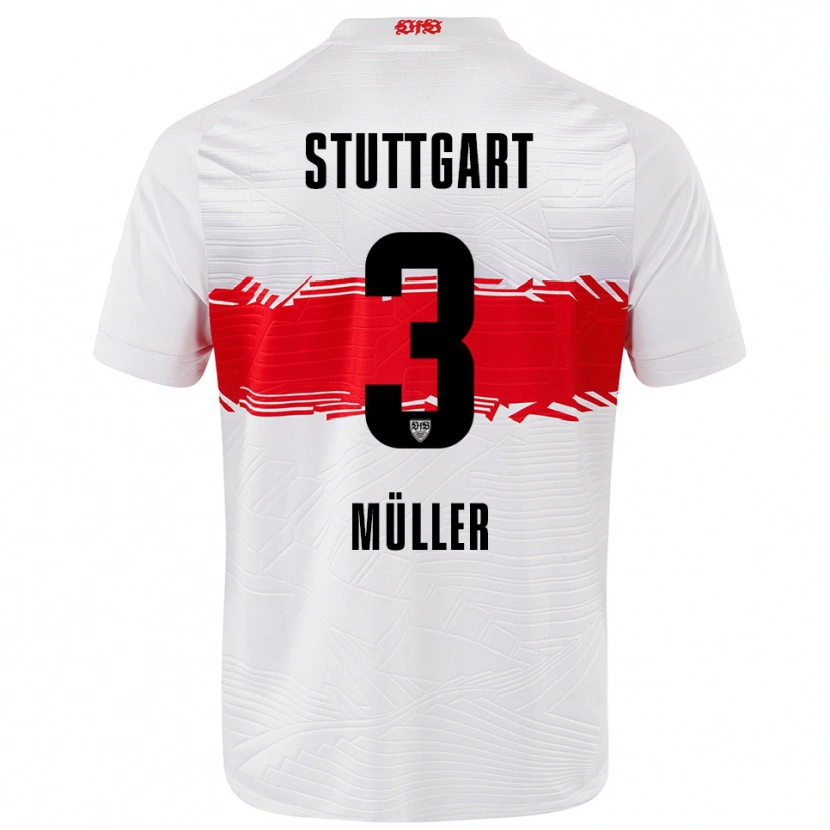 Danxen Barn Lenelotte Müller #3 Vit Röd Hemmatröja Matchtröjor 2025/26 Tröjor T-Tröja
