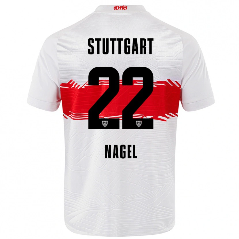 Danxen Barn Lucas Nagel #22 Vit Röd Hemmatröja Matchtröjor 2025/26 Tröjor T-Tröja