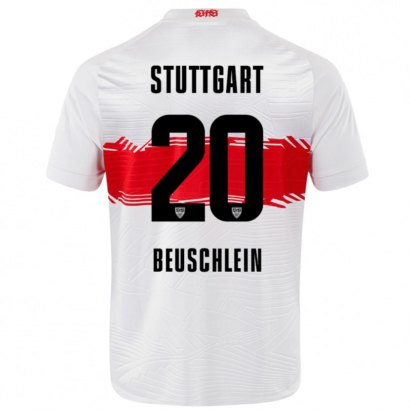 Danxen Barn Jana Beuschlein #20 Vit Röd Hemmatröja Matchtröjor 2025/26 Tröjor T-Tröja