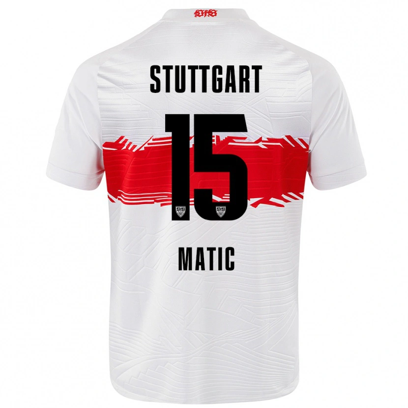 Danxen Barn Nikolas Matic #15 Vit Röd Hemmatröja Matchtröjor 2025/26 Tröjor T-Tröja