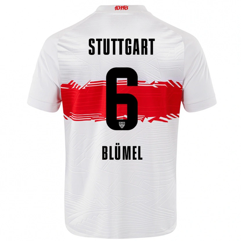 Danxen Barn Charlotte Blümel #6 Vit Röd Hemmatröja Matchtröjor 2025/26 Tröjor T-Tröja