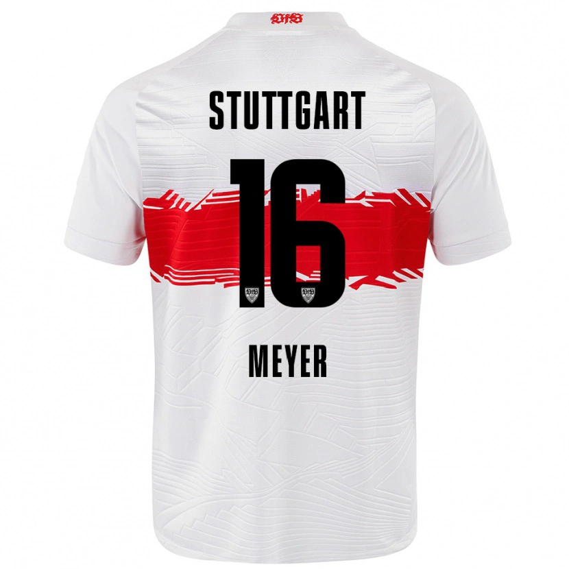 Danxen Barn Leny Meyer #16 Vit Röd Hemmatröja Matchtröjor 2025/26 Tröjor T-Tröja