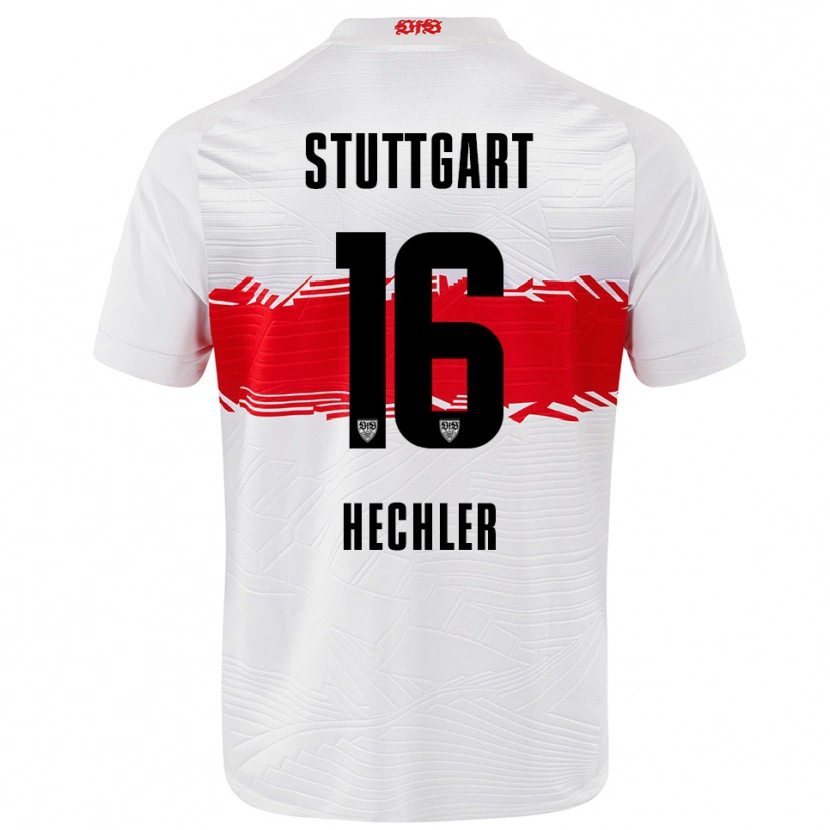 Danxen Barn Janina Hechler #16 Vit Röd Hemmatröja Matchtröjor 2025/26 Tröjor T-Tröja
