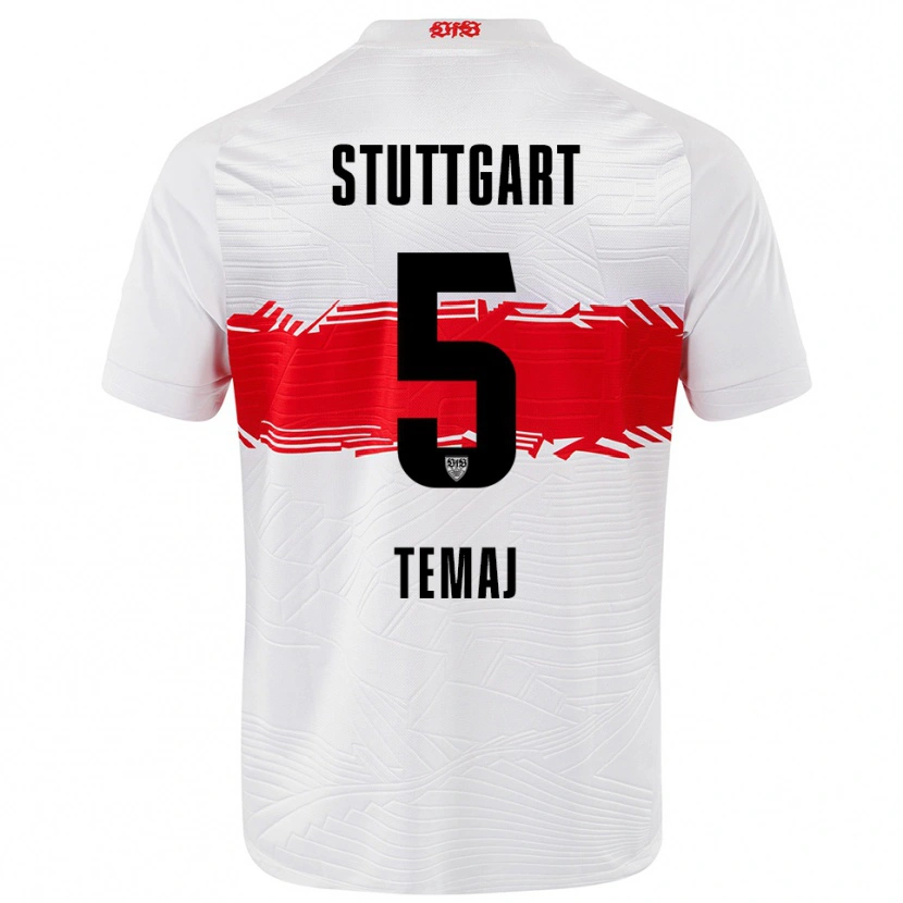 Danxen Barn Laureta Temaj #5 Vit Röd Hemmatröja Matchtröjor 2025/26 Tröjor T-Tröja