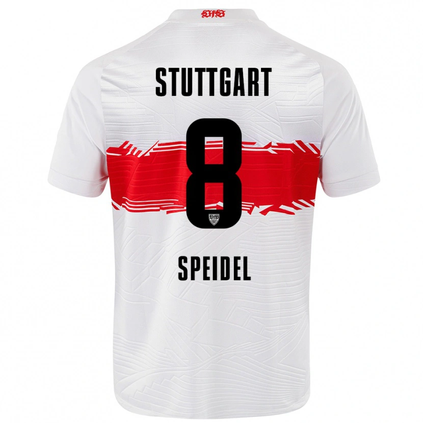 Danxen Barn Kian Speidel #8 Vit Röd Hemmatröja Matchtröjor 2025/26 Tröjor T-Tröja