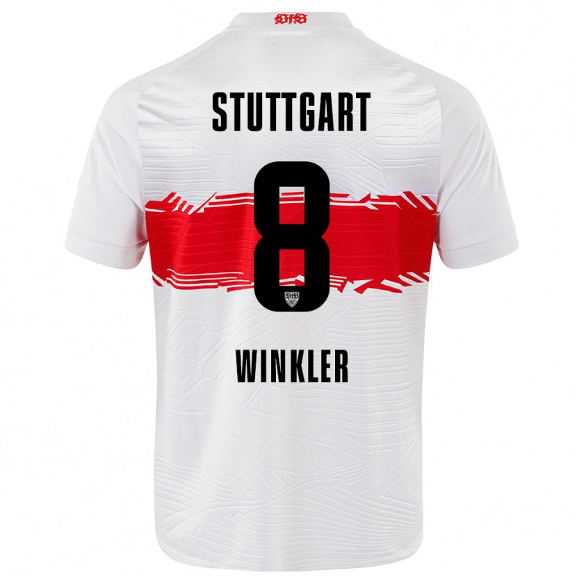 Danxen Barn Nathan Winkler #8 Vit Röd Hemmatröja Matchtröjor 2025/26 Tröjor T-Tröja