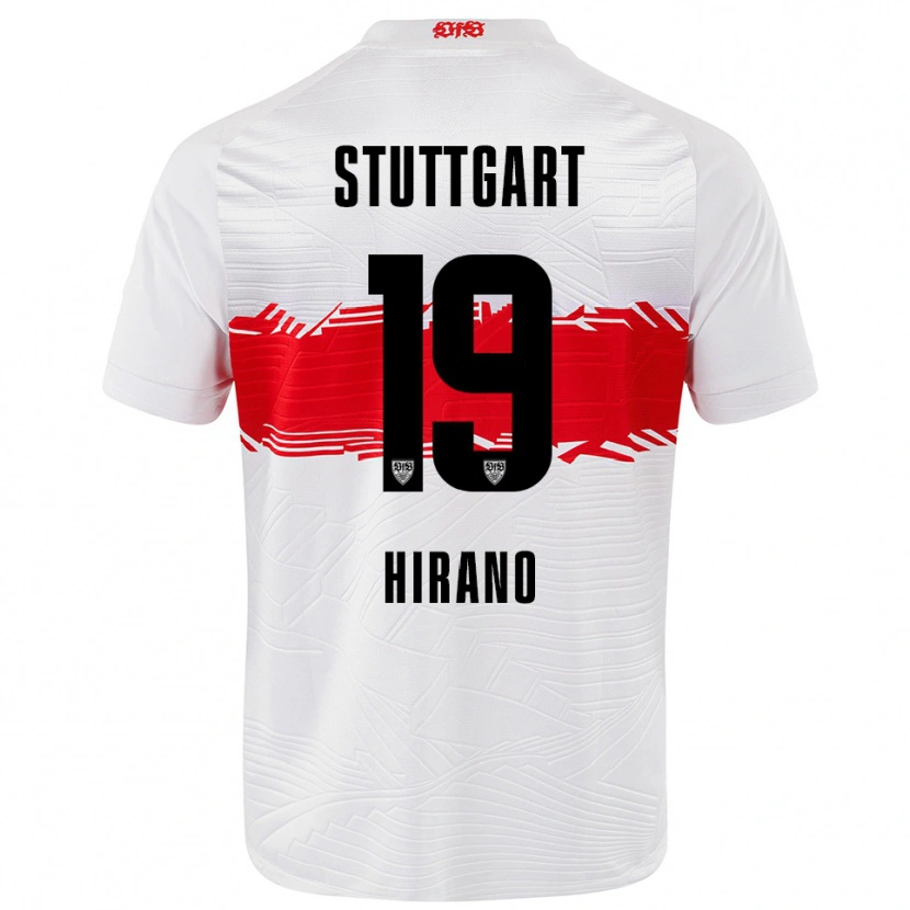 Danxen Barn Yuka Hirano #19 Vit Röd Hemmatröja Matchtröjor 2025/26 Tröjor T-Tröja