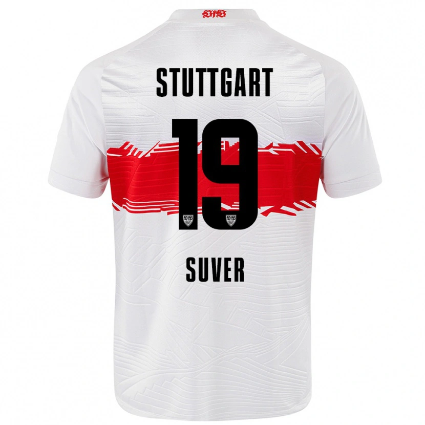 Danxen Barn Jakov Suver #19 Vit Röd Hemmatröja Matchtröjor 2025/26 Tröjor T-Tröja