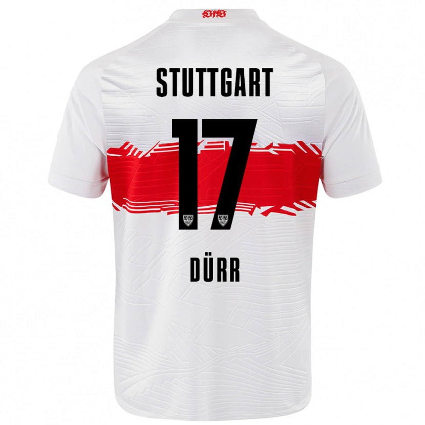 Danxen Barn Muriel Dürr #17 Vit Röd Hemmatröja Matchtröjor 2025/26 Tröjor T-Tröja