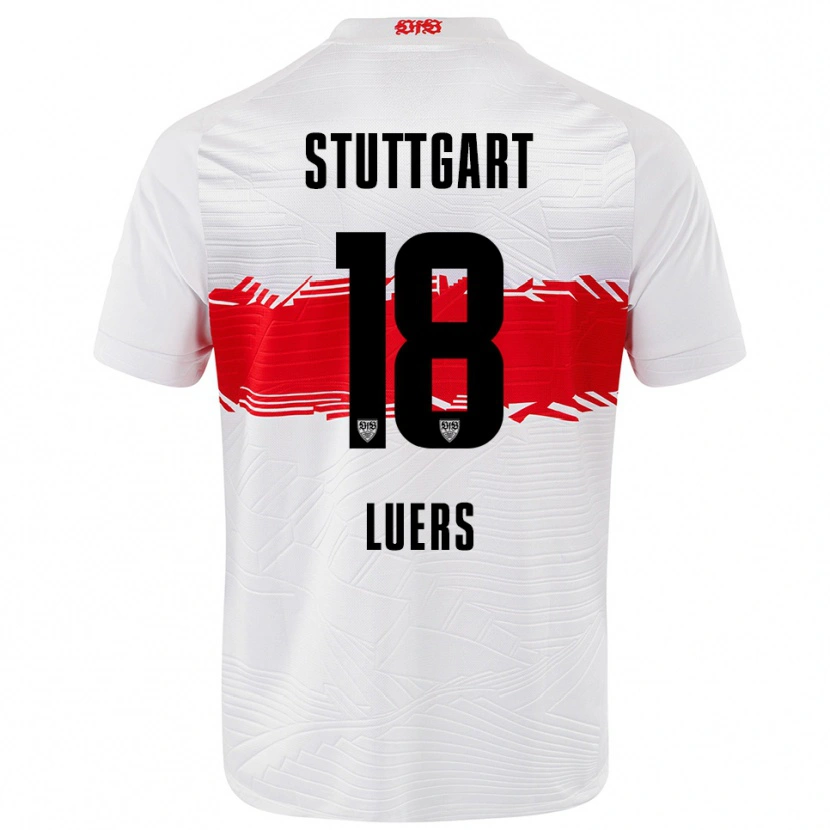 Danxen Barn Julian Lüers #18 Vit Röd Hemmatröja Matchtröjor 2025/26 Tröjor T-Tröja