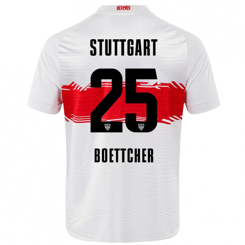 Danxen Barn Eve Boettcher #25 Vit Röd Hemmatröja Matchtröjor 2025/26 Tröjor T-Tröja