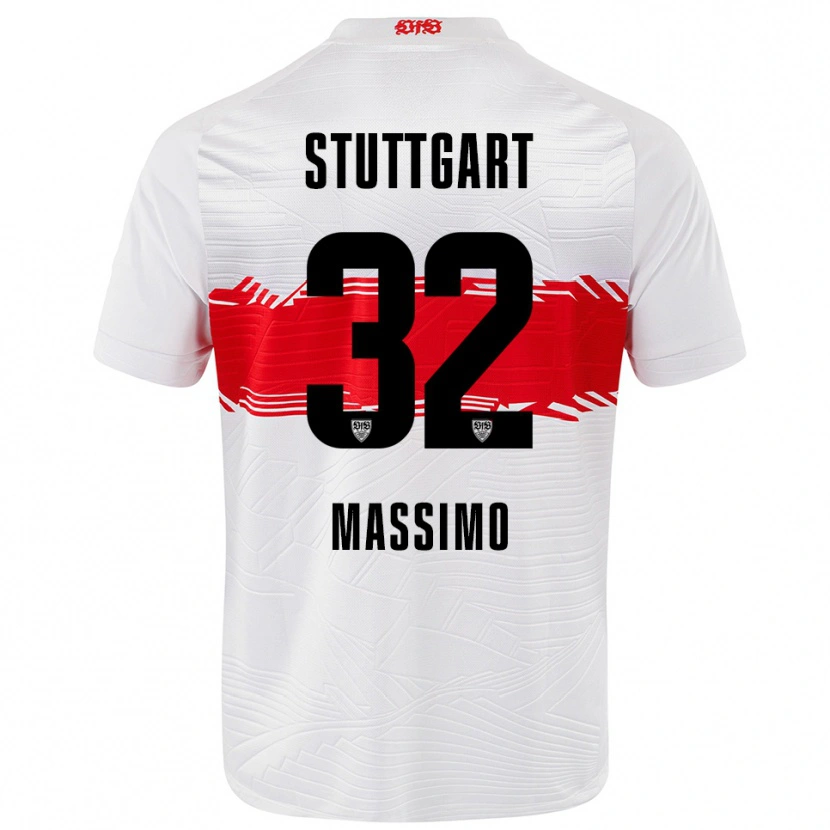 Danxen Barn Roberto Massimo #32 Vit Röd Hemmatröja Matchtröjor 2025/26 Tröjor T-Tröja