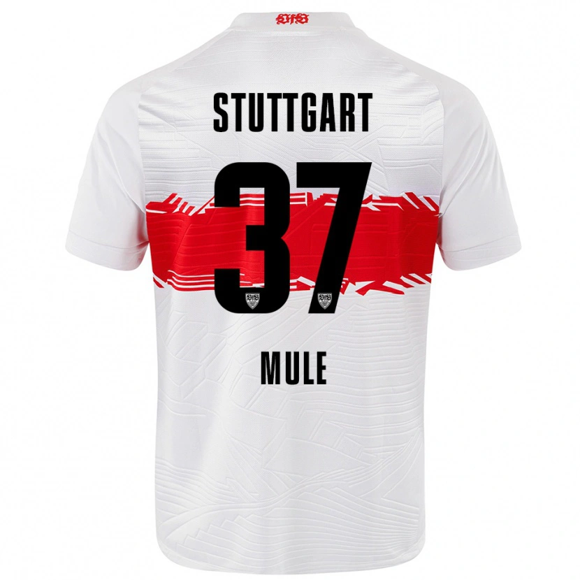 Danxen Barn Salvatore Mule #37 Vit Röd Hemmatröja Matchtröjor 2025/26 Tröjor T-Tröja