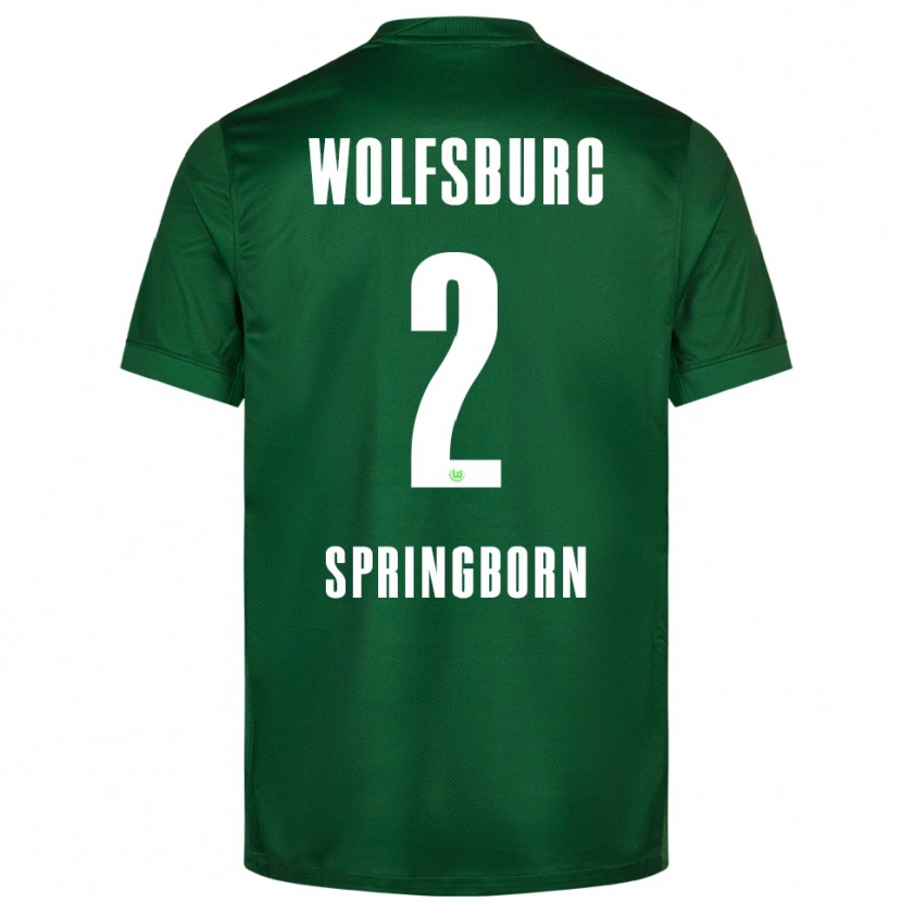 Danxen Barn Noah Springborn #2 Grön Vit Hemmatröja Matchtröjor 2025/26 Tröjor T-Tröja