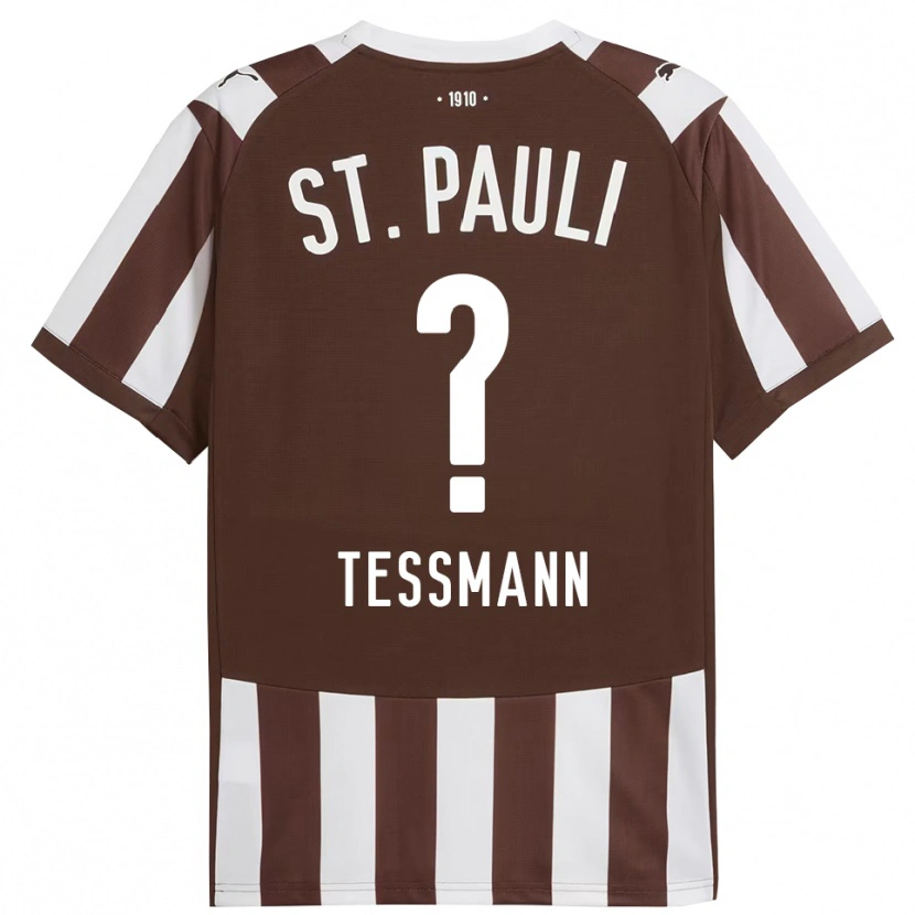 Danxen Barn Niklas Teßmann #0 Kaffe Vit Hemmatröja Matchtröjor 2025/26 Tröjor T-Tröja