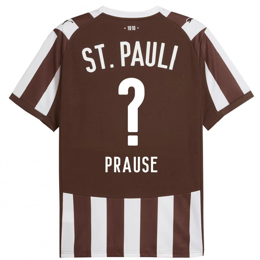 Danxen Barn Sebastian Prause #0 Kaffe Vit Hemmatröja Matchtröjor 2025/26 Tröjor T-Tröja