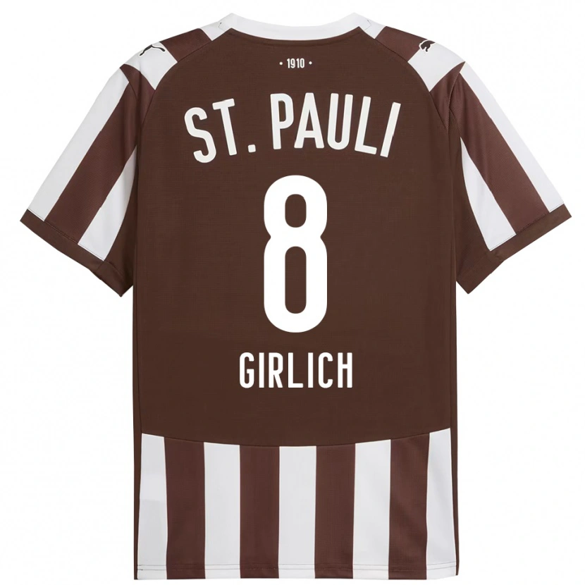 Danxen Barn Max Girlich #8 Kaffe Vit Hemmatröja Matchtröjor 2025/26 Tröjor T-Tröja