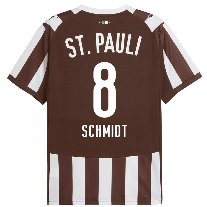 Danxen Barn Nick Schmidt #8 Kaffe Vit Hemmatröja Matchtröjor 2025/26 Tröjor T-Tröja