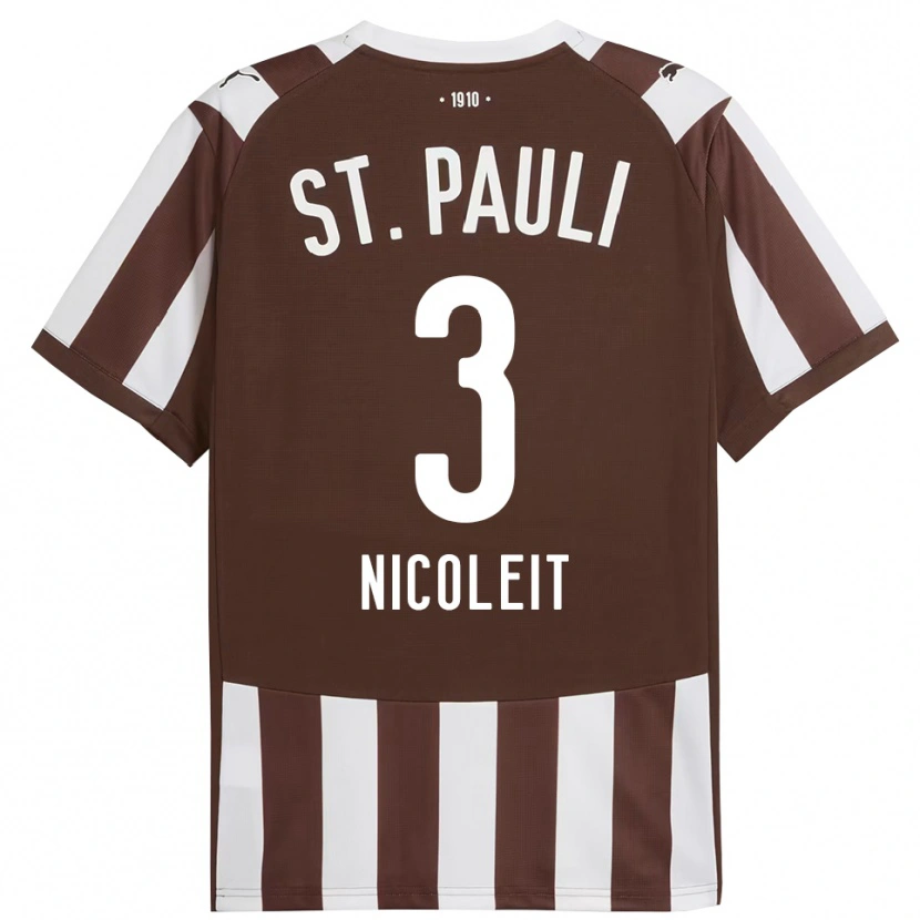 Danxen Barn Gianna Nicoleit #3 Kaffe Vit Hemmatröja Matchtröjor 2025/26 Tröjor T-Tröja