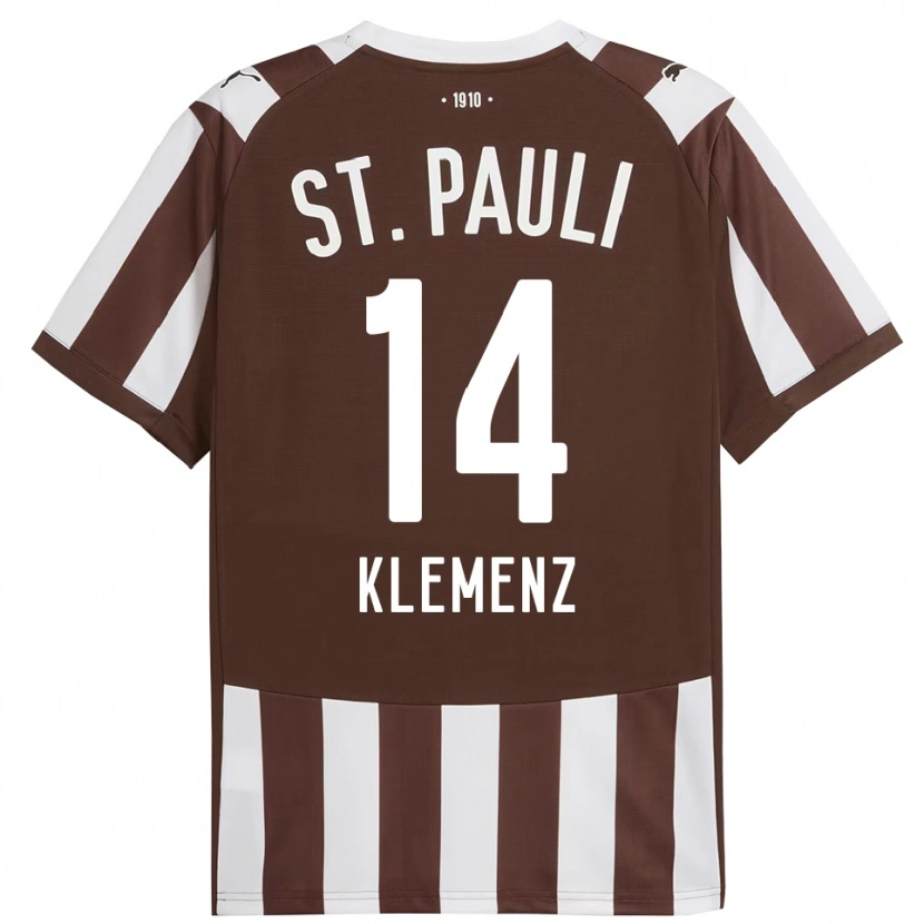 Danxen Barn Julian Klemenz #14 Kaffe Vit Hemmatröja Matchtröjor 2025/26 Tröjor T-Tröja