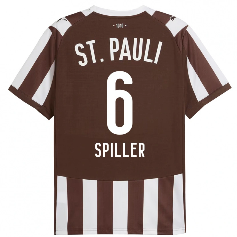 Danxen Barn Nele Spiller #6 Kaffe Vit Hemmatröja Matchtröjor 2025/26 Tröjor T-Tröja