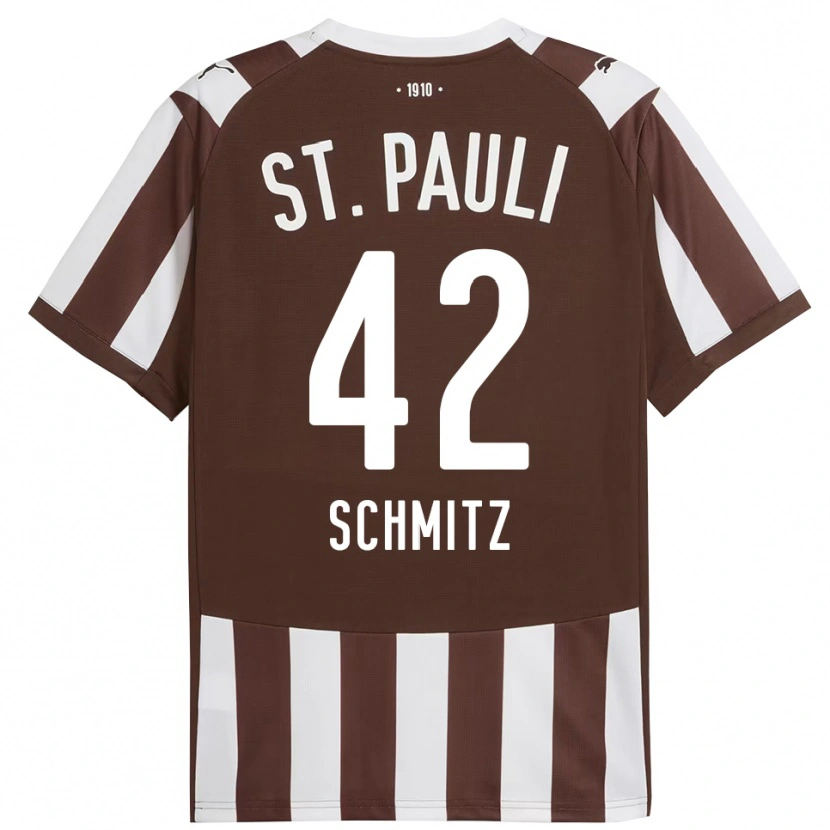 Danxen Barn Marwin Schmitz #42 Kaffe Vit Hemmatröja Matchtröjor 2025/26 Tröjor T-Tröja
