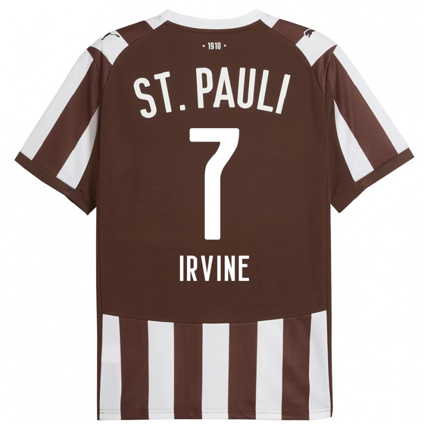 Danxen Barn Jackson Irvine #7 Kaffe Vit Hemmatröja Matchtröjor 2025/26 Tröjor T-Tröja
