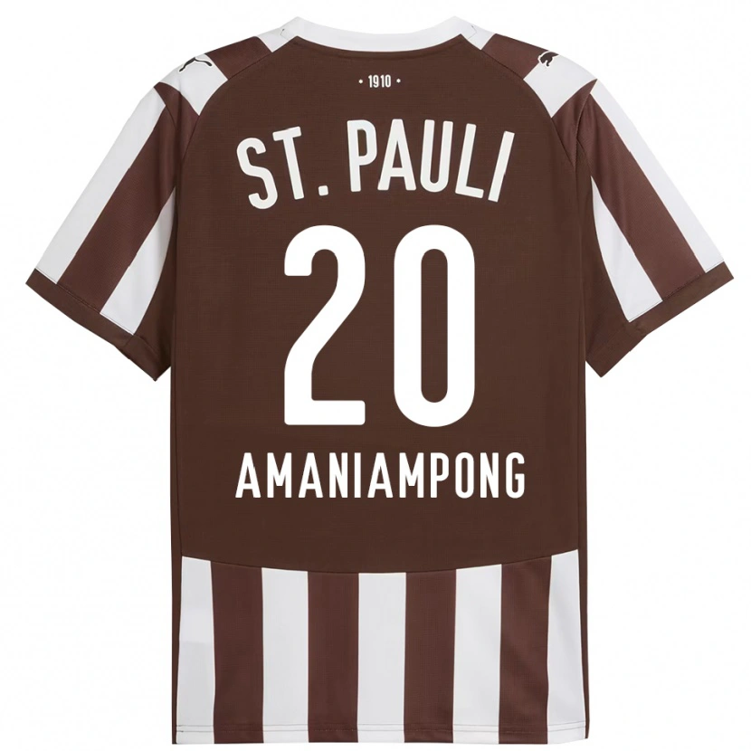 Danxen Barn Marces Amaniampong #20 Kaffe Vit Hemmatröja Matchtröjor 2025/26 Tröjor T-Tröja