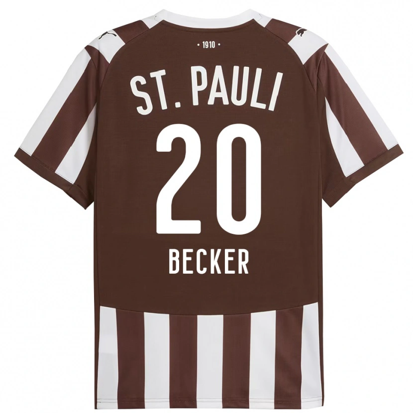 Danxen Barn Jesper Becker #20 Kaffe Vit Hemmatröja Matchtröjor 2025/26 Tröjor T-Tröja