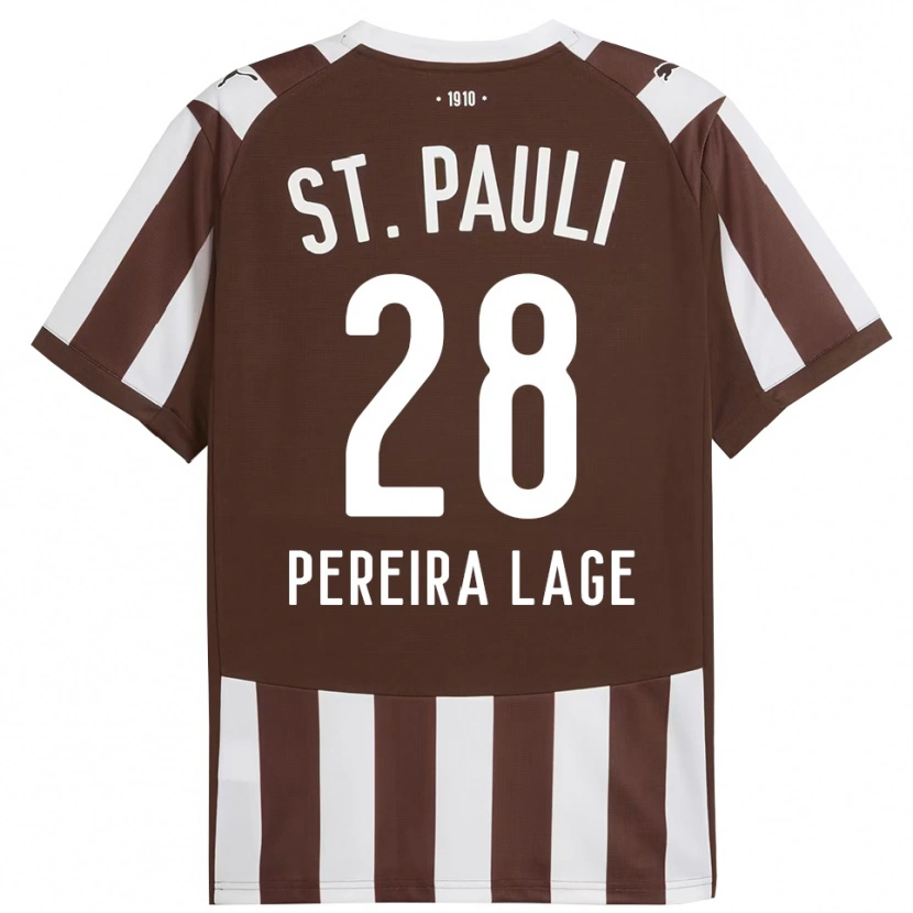 Danxen Barn Mathias Pereira Lage #28 Kaffe Vit Hemmatröja Matchtröjor 2025/26 Tröjor T-Tröja