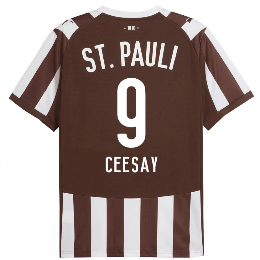 Danxen Barn Abdoulie Ceesay #9 Kaffe Vit Hemmatröja Matchtröjor 2025/26 Tröjor T-Tröja