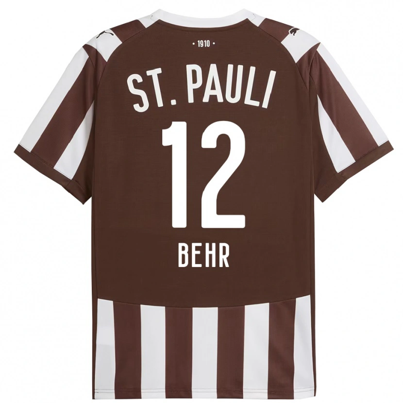 Danxen Barn Juri Behr #12 Kaffe Vit Hemmatröja Matchtröjor 2025/26 Tröjor T-Tröja