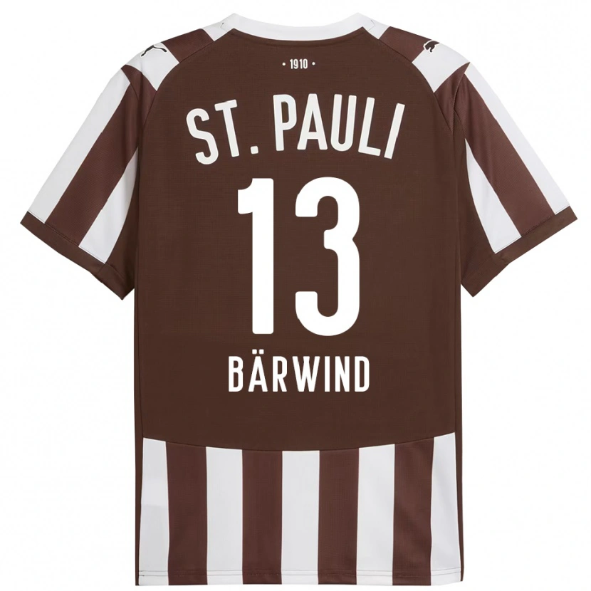 Danxen Barn Jonas Bärwind #13 Kaffe Vit Hemmatröja Matchtröjor 2025/26 Tröjor T-Tröja